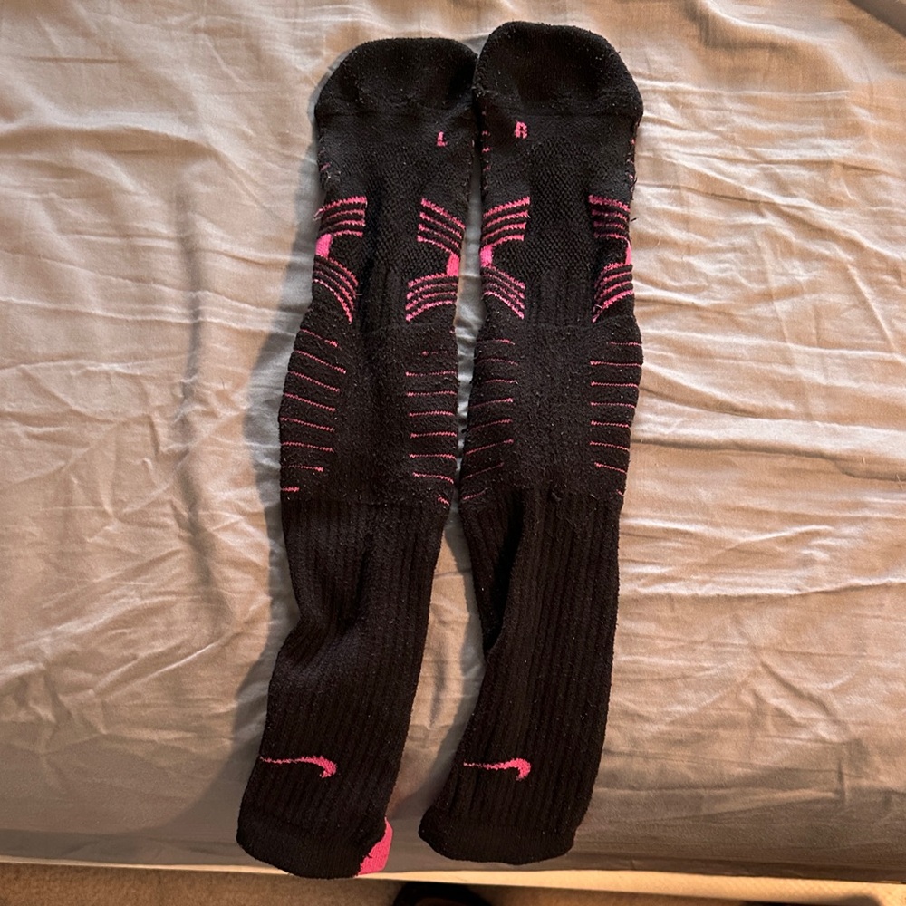 Nike Black and Pink Athletic Socks for Men